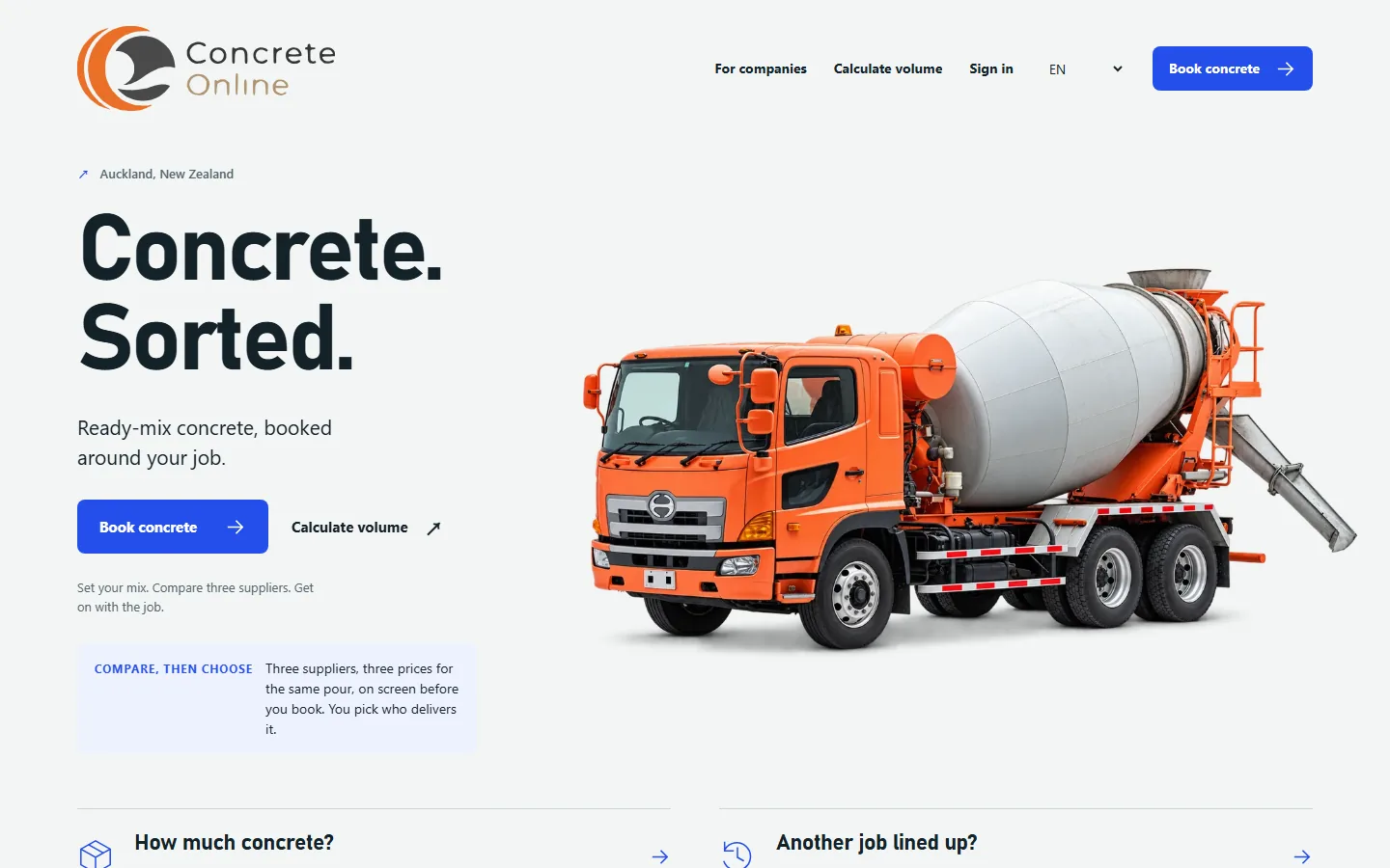Choose your supplier homepage on desktop